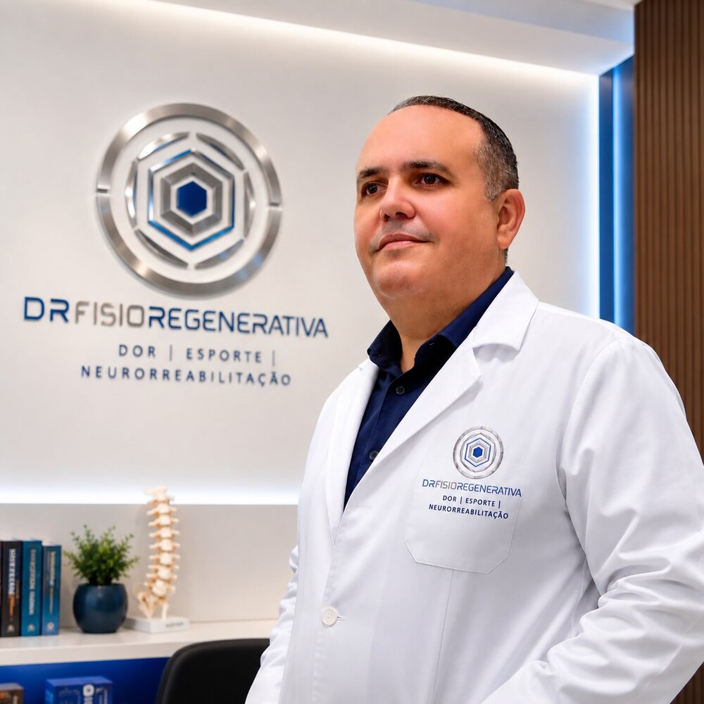 Dr. Gilmar Barros em sua clínica Dr Fisio Regenerativa